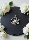 Pendant "Starfish" with Topaz and Pearl