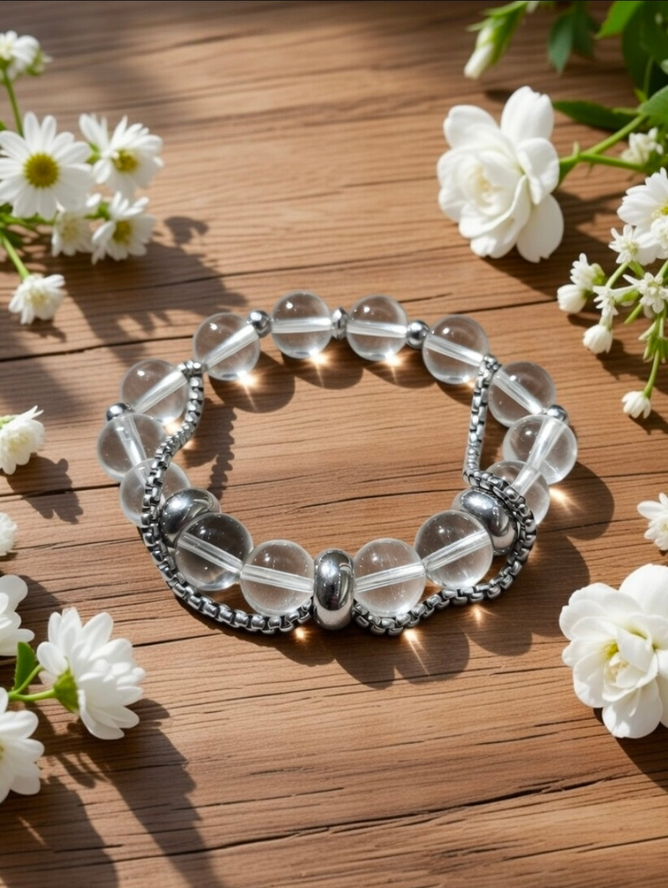 Rock crystal bracelet