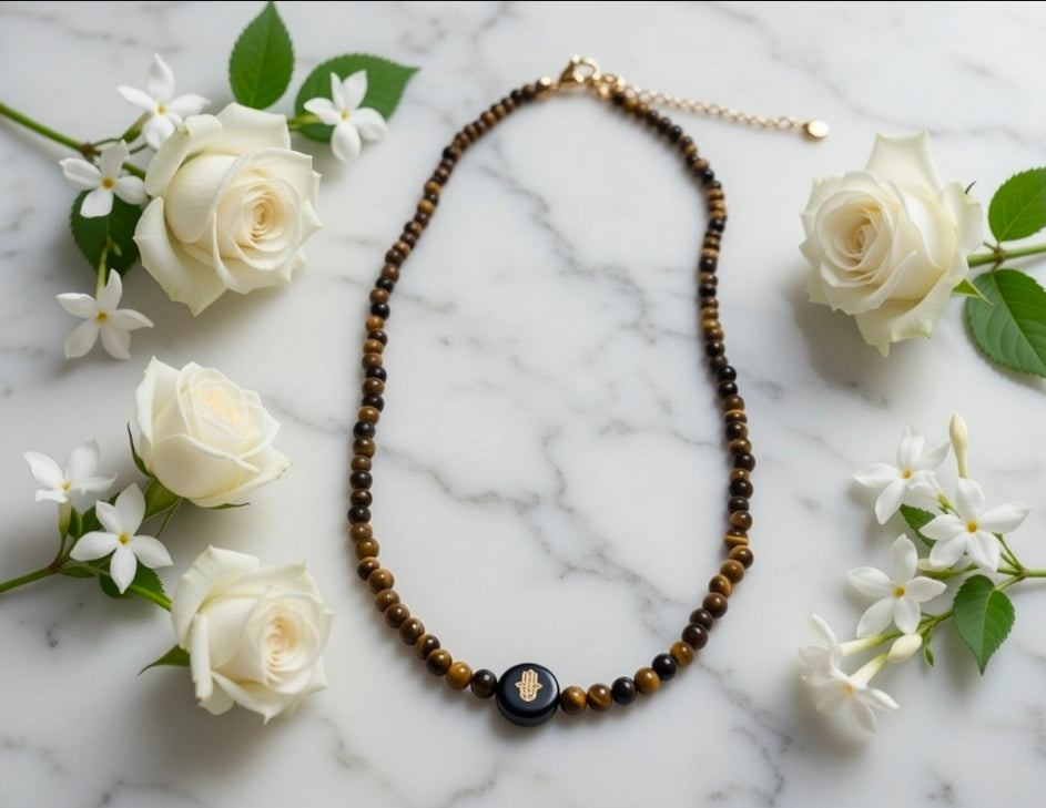 Tiger's eye choker