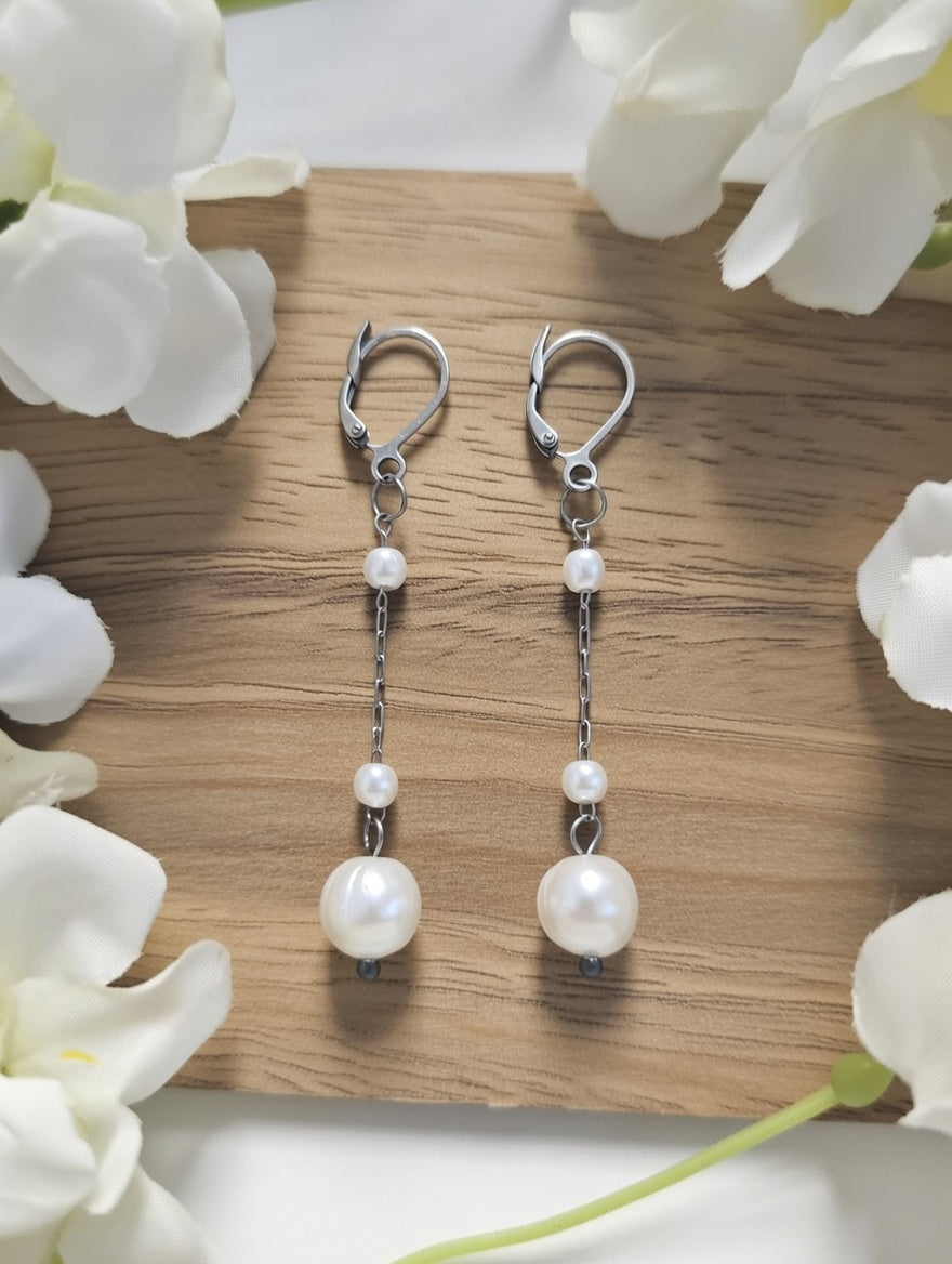 Pearl earrings