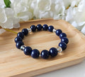 Aventuriine glass & Rock crystal bracelet