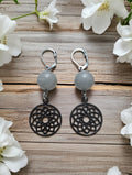 Earrings with Labradorite