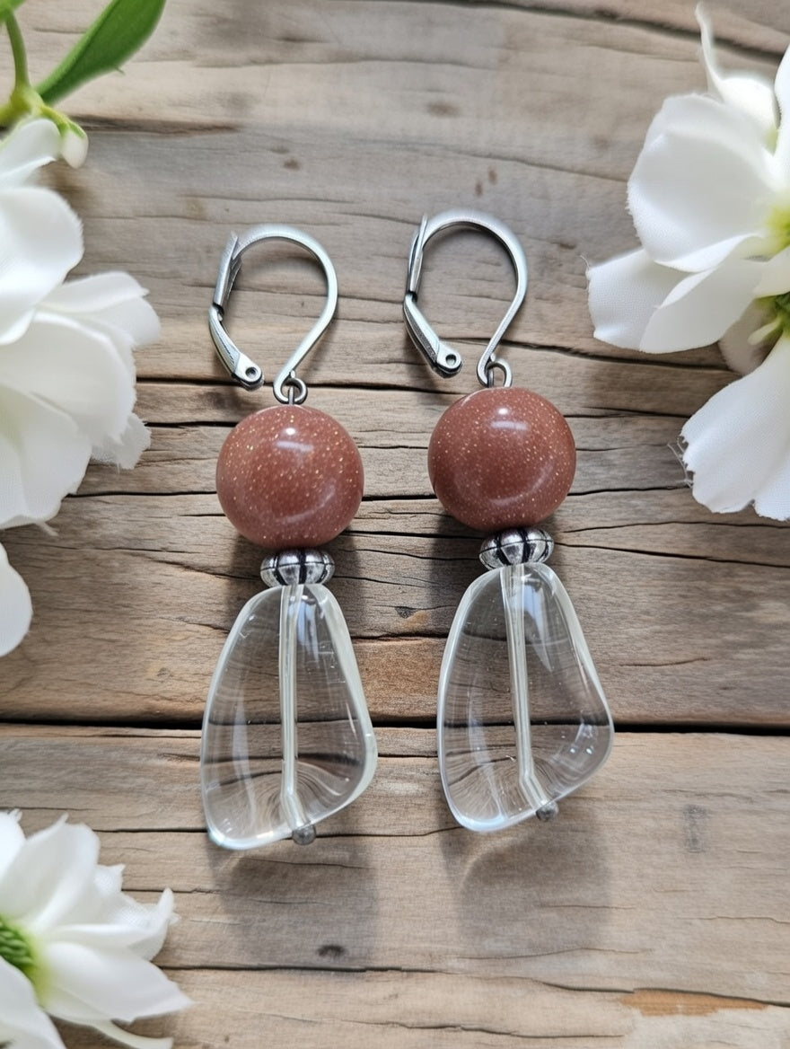 Earrings with Avanturine