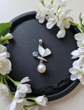 Butterfly" pendant with Topaz, Pearl, and Mother of Pearl
