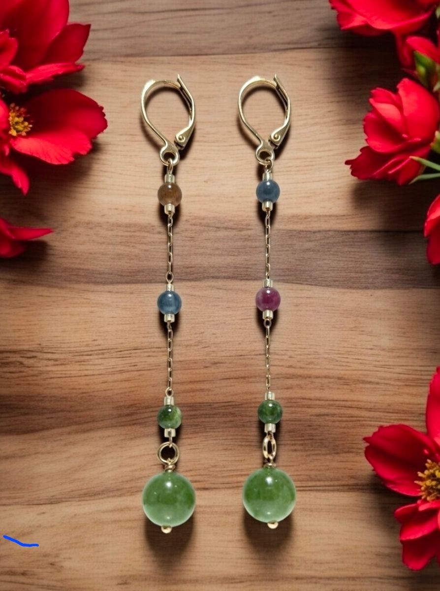 Earrings with Peridot