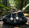 Earrings with Opal