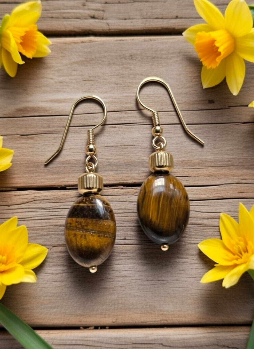 Tiger's eye earrings