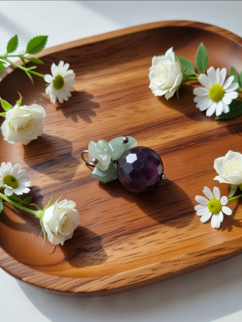 Amethyst & Aventurine pendant