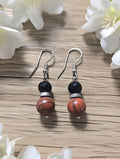 Earrings with Jasper & Spinel