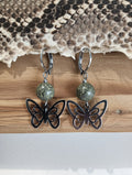 Earrings with Serpentine