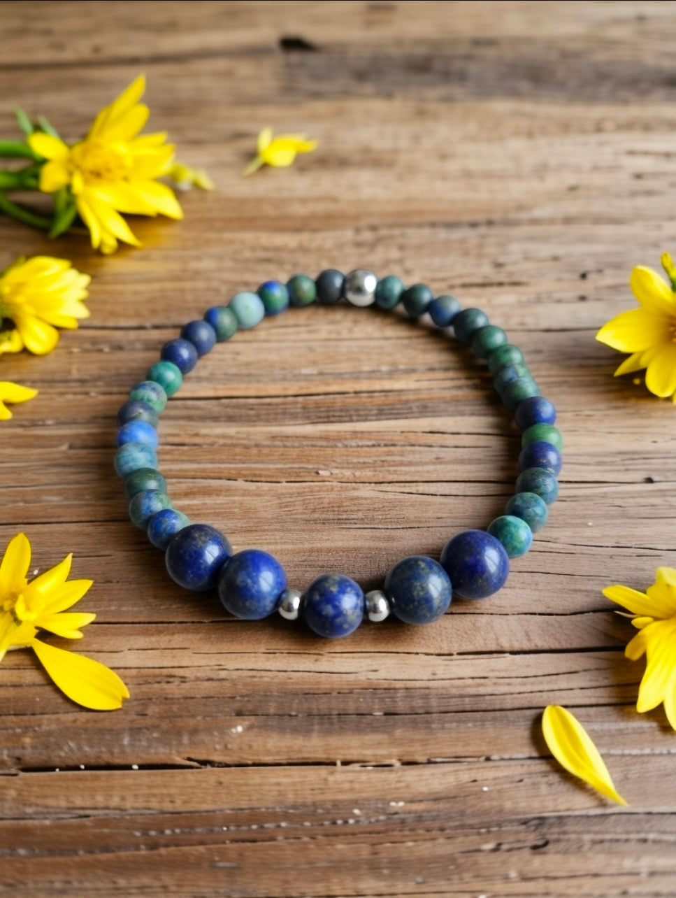 Chrysocolla & Lazurite bracelet
