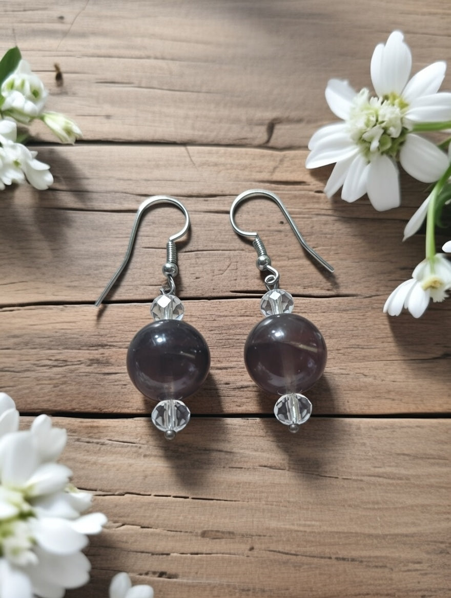 Earrings with Agate