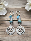 Earrings with Turquoise& Aquamarine