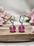 Earrings with Rasberry Agate