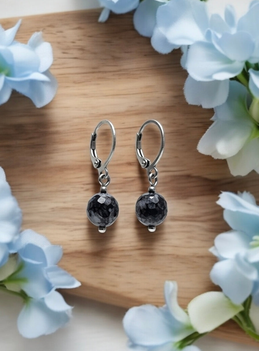 Obsidian earrings