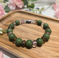 Jade & Strawberry Quartz bracelet