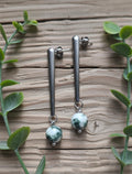 Earrings with Agate