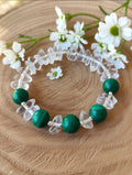 Rock crystal & Malachite bracelet