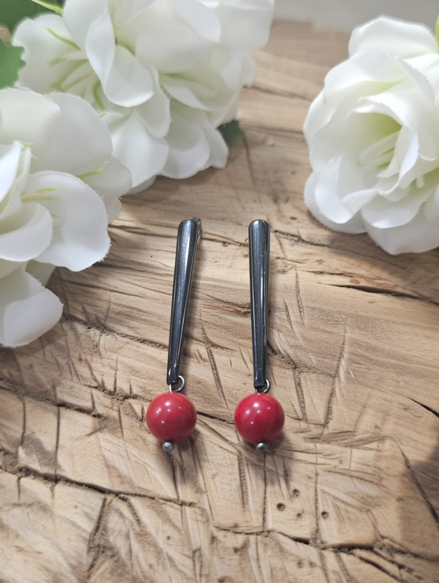 Coral earrings