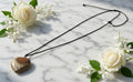 Cord necklace with landscape Jasper pendant