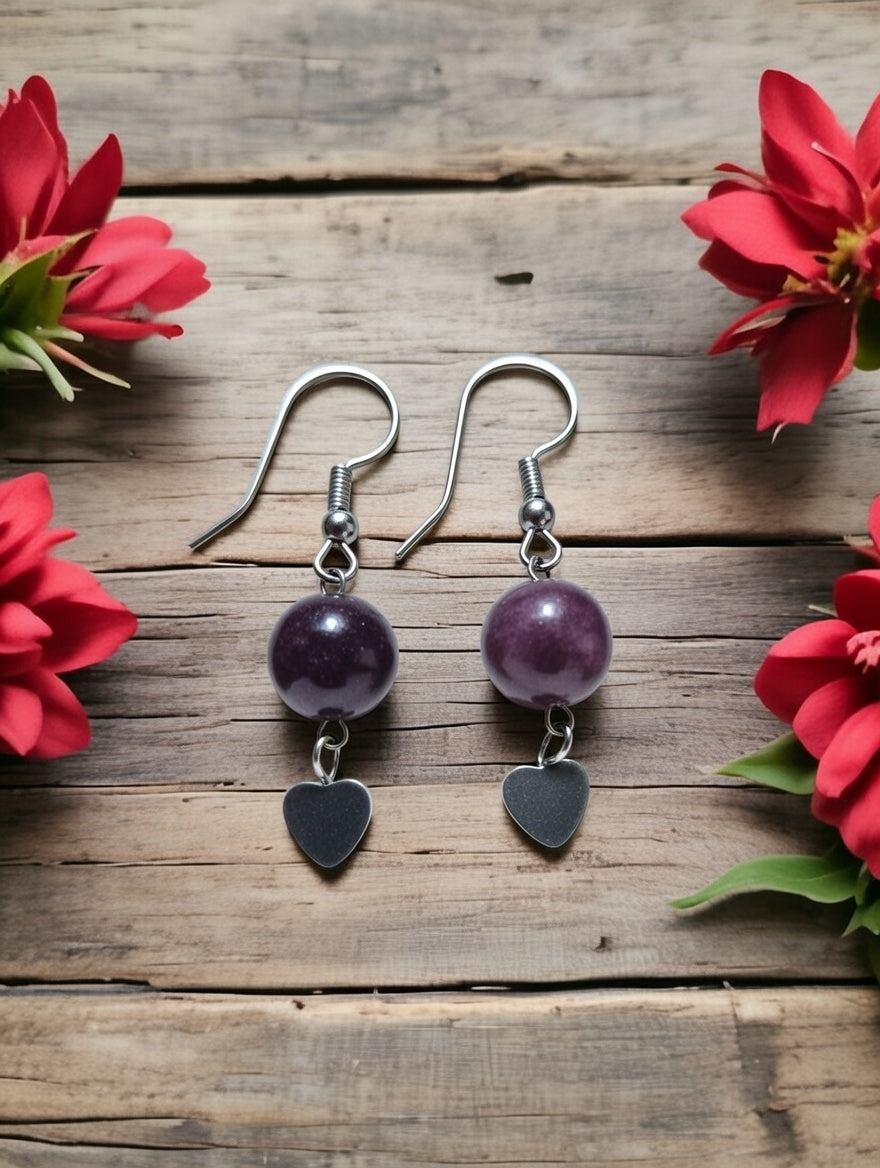 Earrings with Garnet