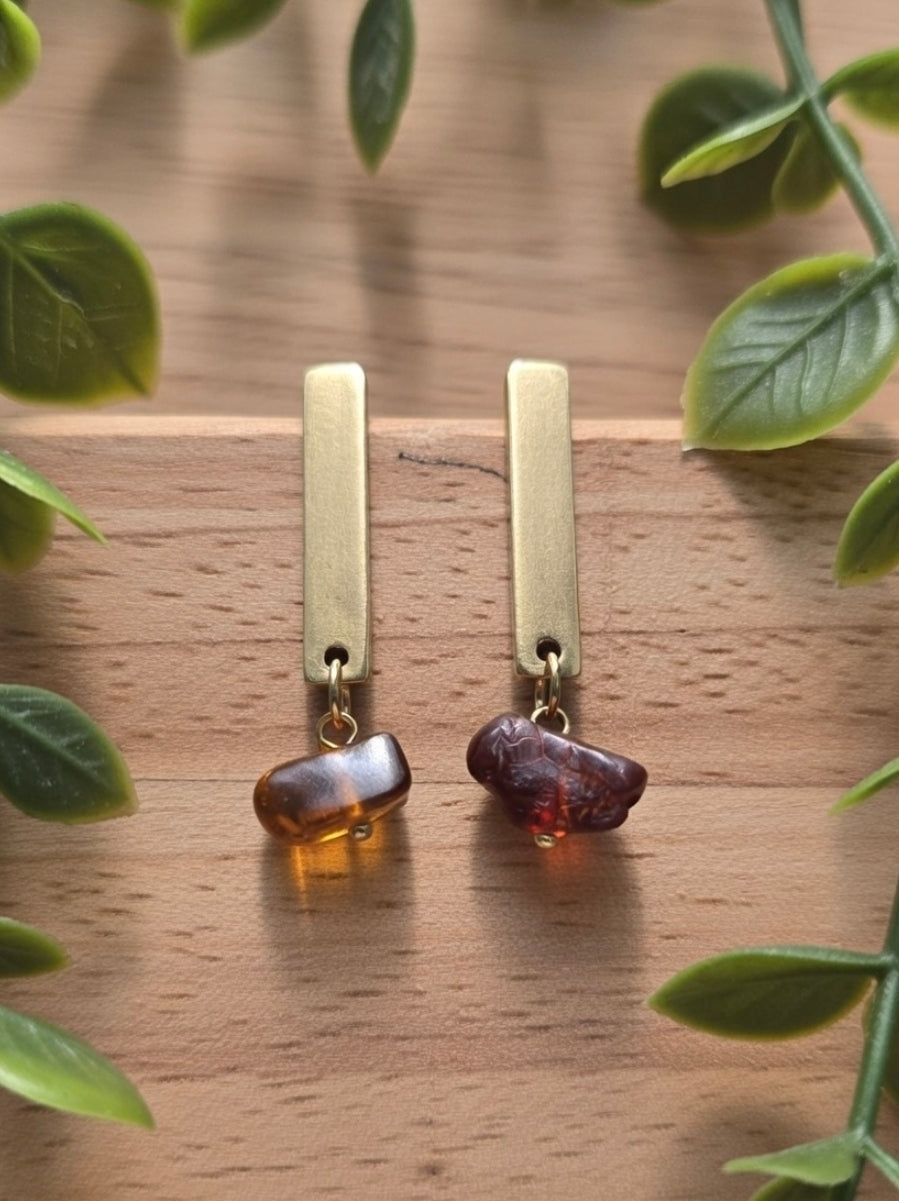 Amber earrings