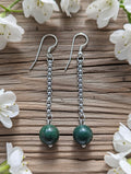 Earrings with Crysocolla