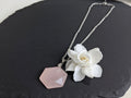 Necklace with Rose quartz pendant