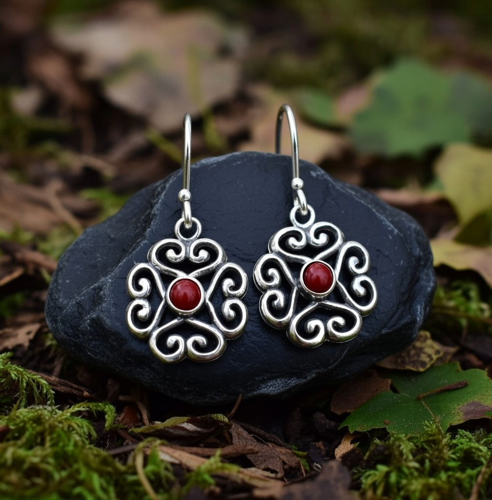 Earrings with Onyx