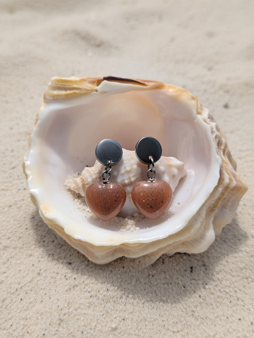Sunstone earrings