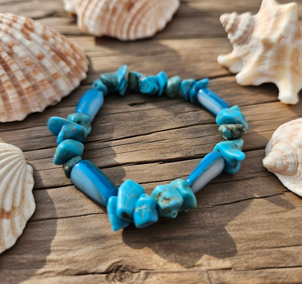 Turquoise & Mother-of -pearl btacelet