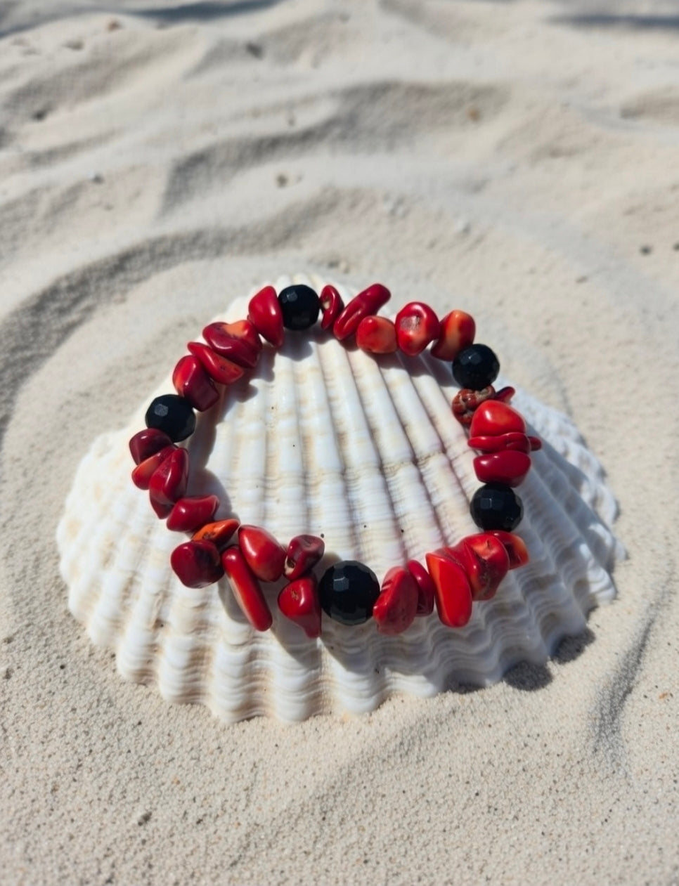 Coralline & Spinel bracelet
