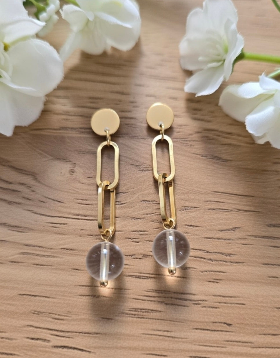 Earrings with Citrine