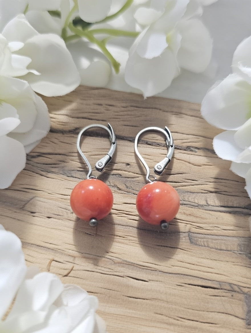 Coral earrings