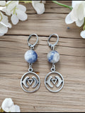 Earrings with Sodalite
