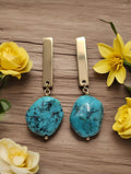 Earrings with Howlite