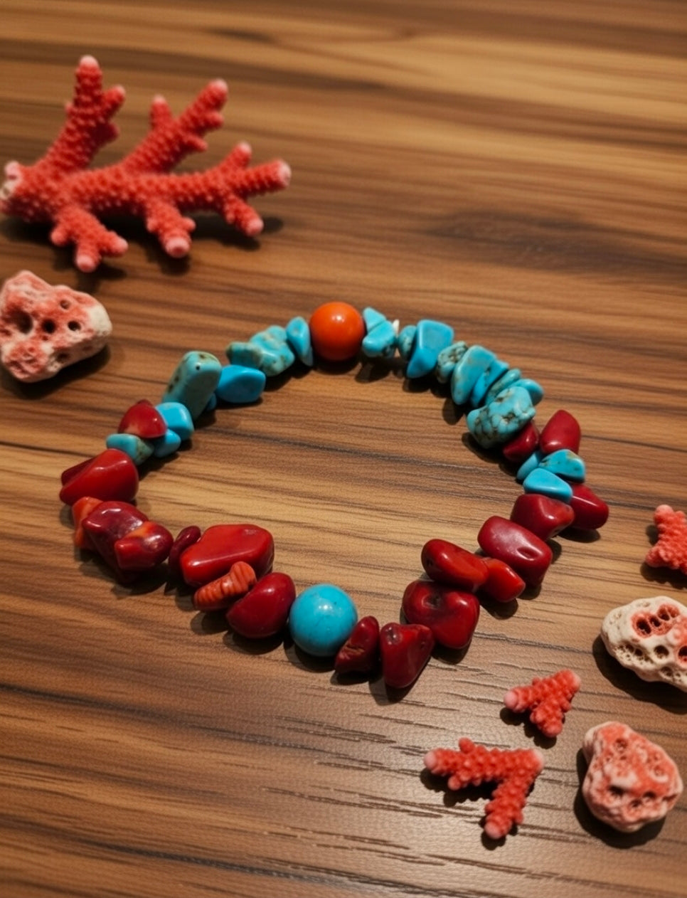 Coralline & Turquoise bracelet