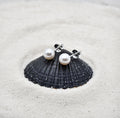 Pearl stud earrings